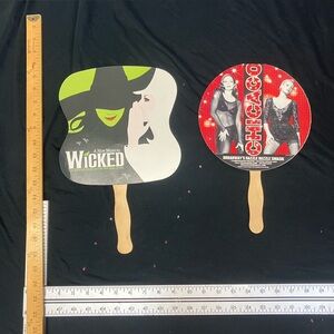 Wicked and Chicago Broadway Hand Fans